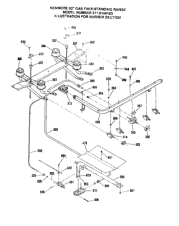 Burner section