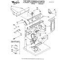 Whirlpool LGC6848AW0 top and console diagram