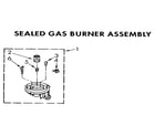 KitchenAid KGCT365XBL3 sealed gas burner assembly diagram