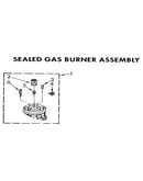 Sealed gas burner assembly