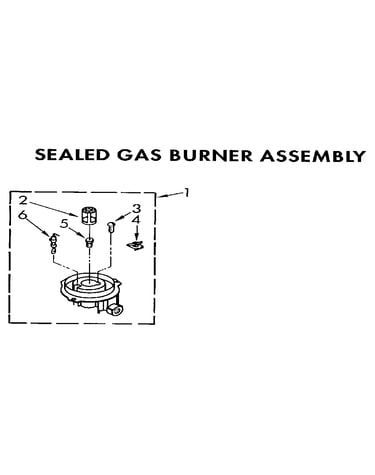 Sealed gas burner assembly
