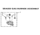 KitchenAid KGCT305XBL3 sealed gas burner assembly diagram