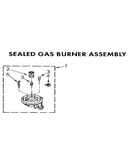 Sealed gas burner assembly