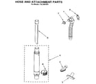 Kenmore 1163381091 hose and attachment diagram