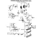 Kenmore 3462712090 vacuum cleaner and attachment diagram