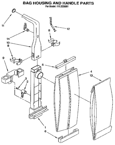 Bag housing and handle