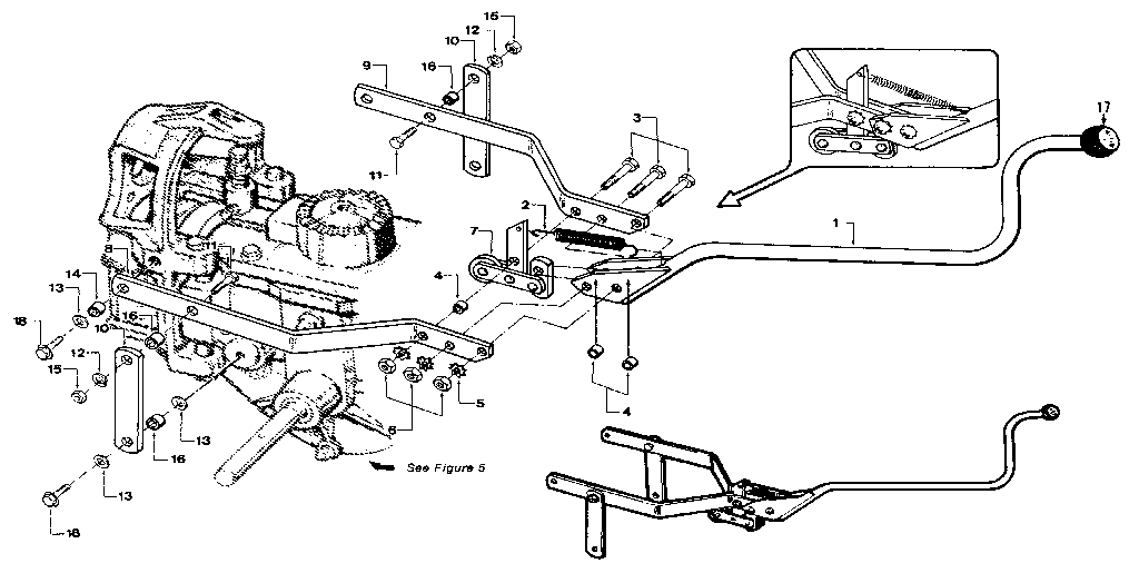 WHEELS/TINES/PTO DRIVE LEVER & YOKE ASSEMBLY