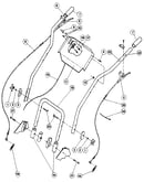 Handlebars, control levers, and throttle lever