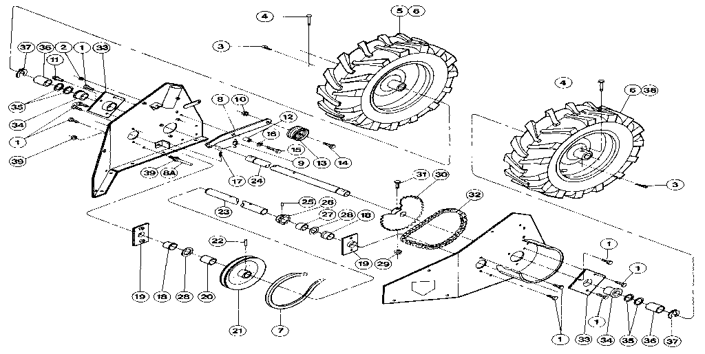 Wheel drive mechanism/wheels