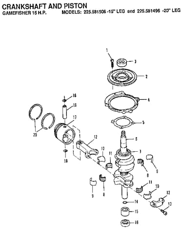 Crankshaft and piston
