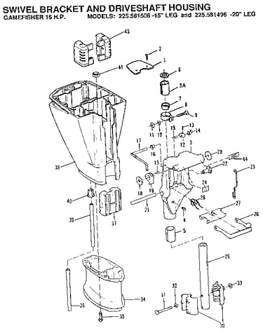 Swivel bracket and driveshaft housing
