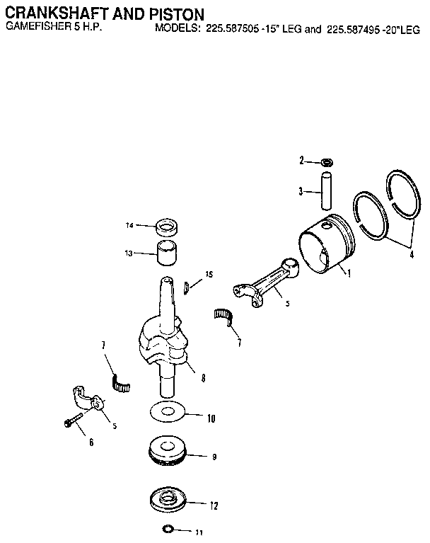 Crankshaft and piston