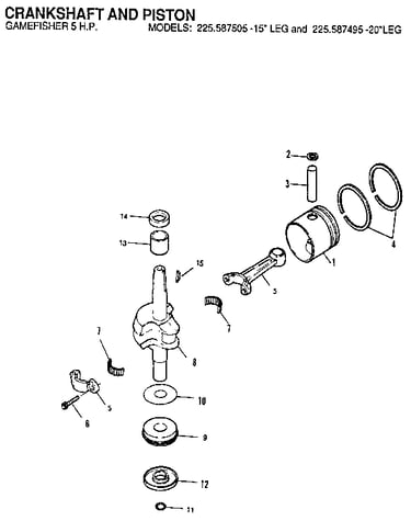 Crankshaft and piston