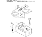 Craftsman 225587495 fuel tank and line (plastic - 3.2 gallon) diagram