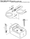 Fuel tank and line (plastic - 3.2 gallon)