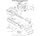 Whirlpool ED27DQXAB03 motor and ice container diagram