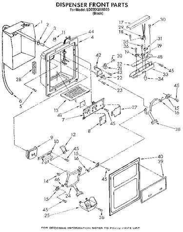 Dispenser front