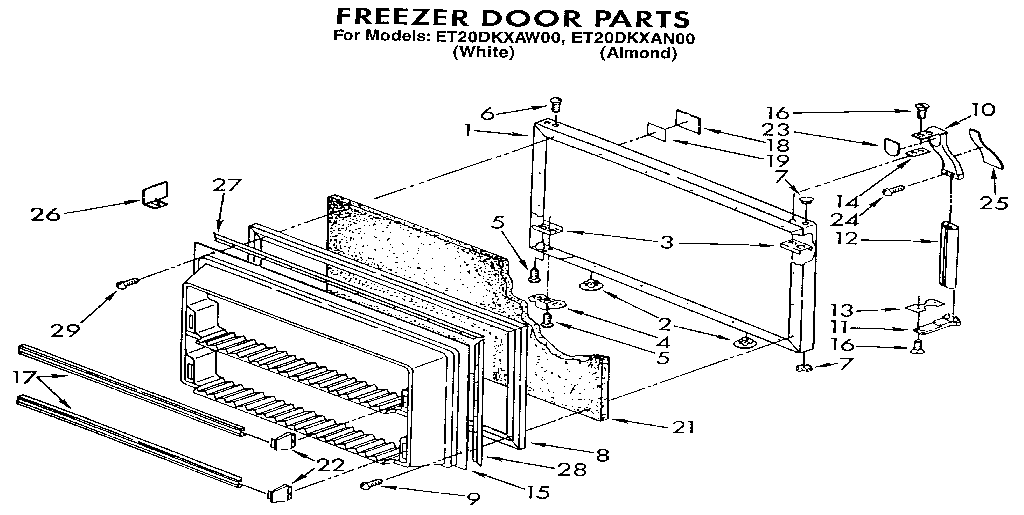Freezer door