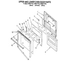 KitchenAid KEBS277YAL2 upper and lower oven door diagram