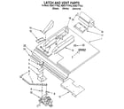 KitchenAid KEBS177YBL2 latch and vent diagram