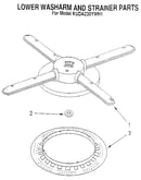 Lower washarm and strainer