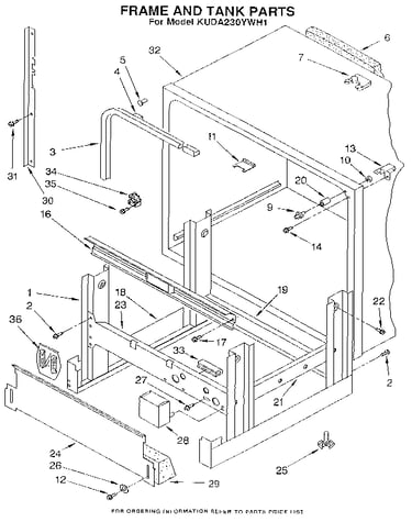 Frame and tank