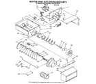 Whirlpool ED27DQXAW03 motor and ice container diagram