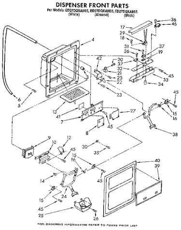 Dispenser front