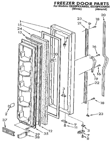 Freezer door