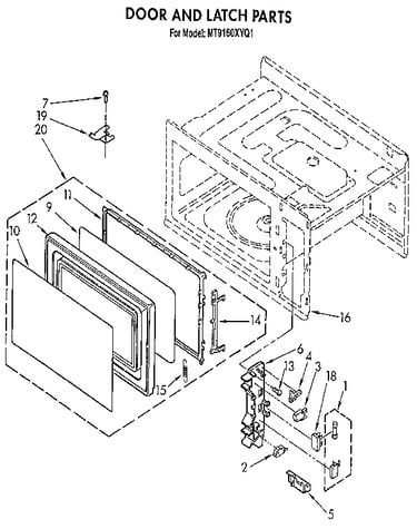 Door and latch