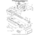 Whirlpool ED27DQXAN02 motor and ice container diagram