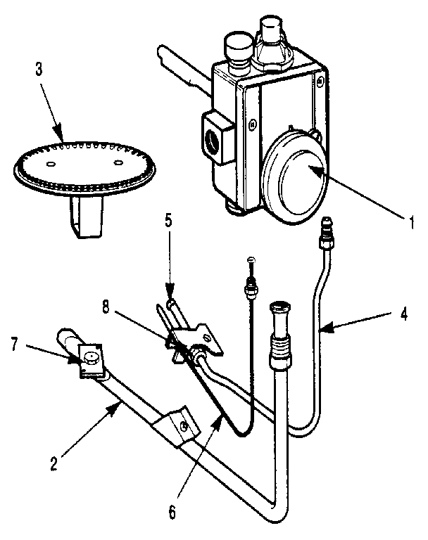Thermostat and burner