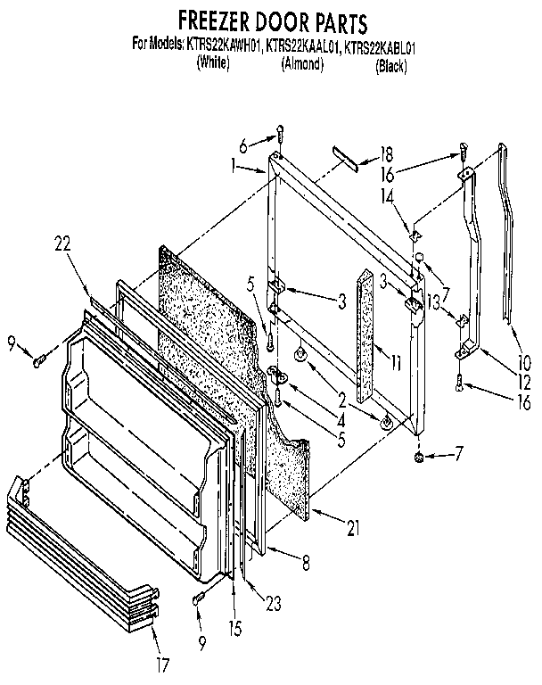 Freezer door