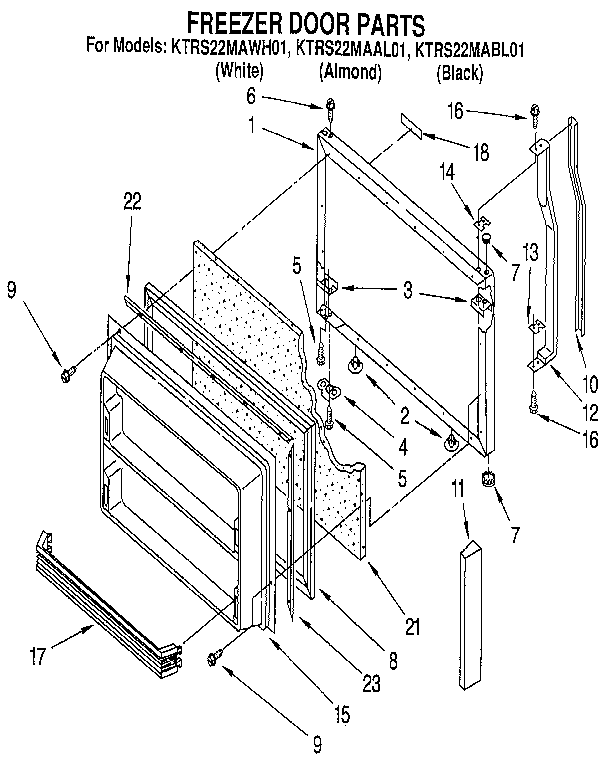 Freezer door