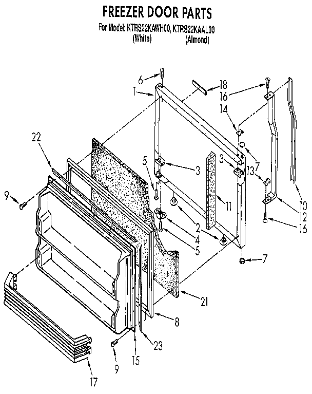 Freezer door