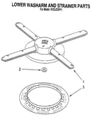 Lower washarm and strainer