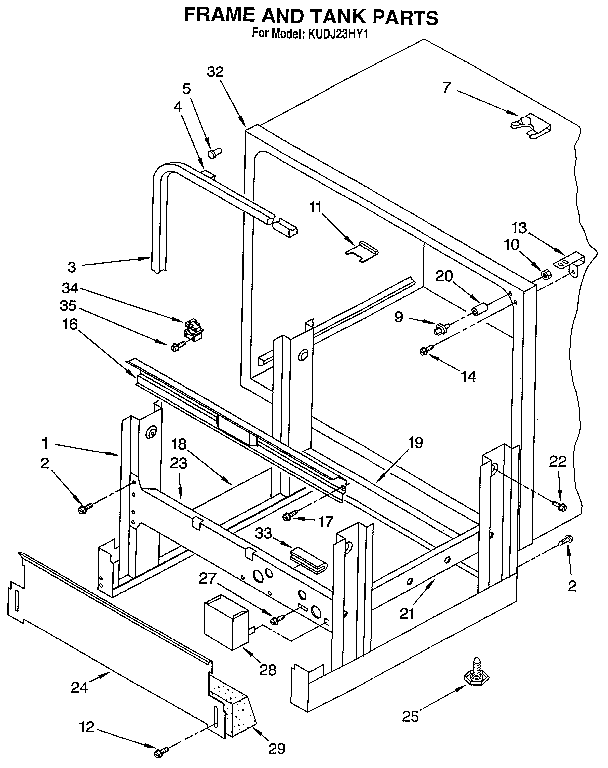 Frame and tank