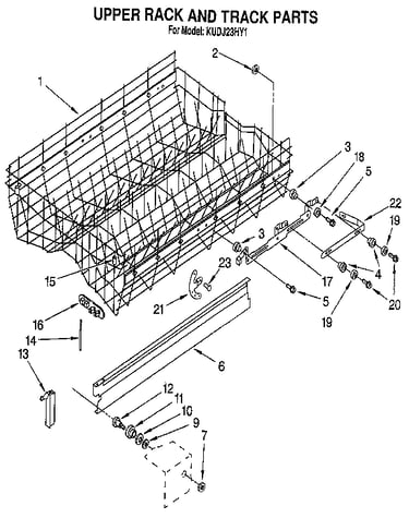 Upper rack and track