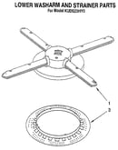 Lower washarm and strainer