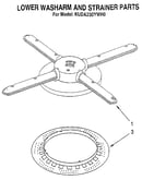 Lower washarm and strainer