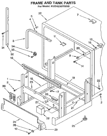 Frame and tank