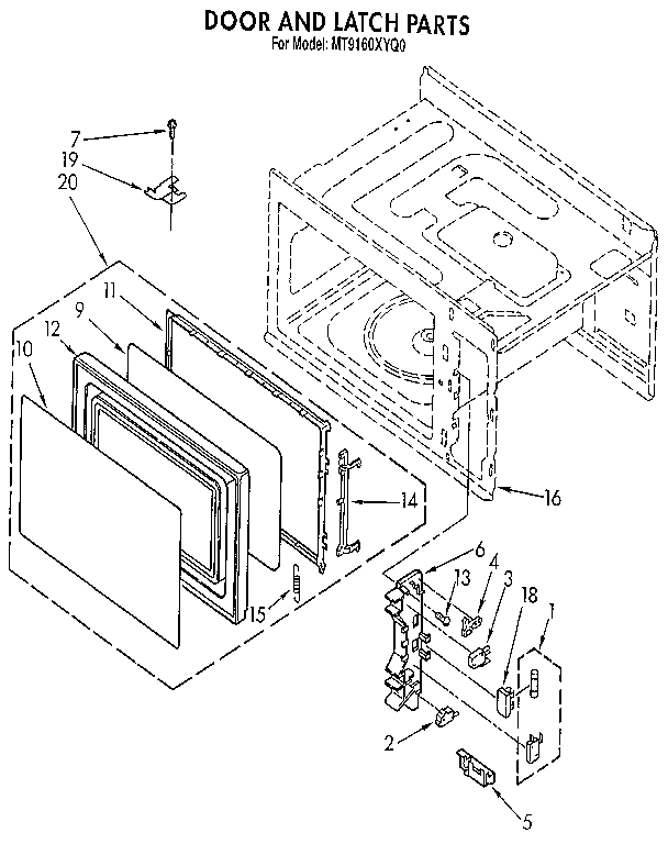 Door and latch
