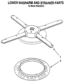 Lower washarm and strainer