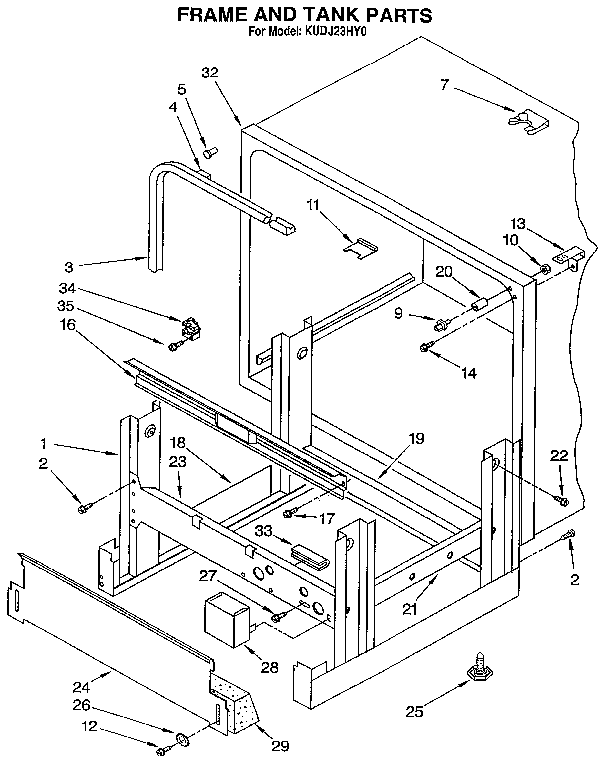 Frame and tank