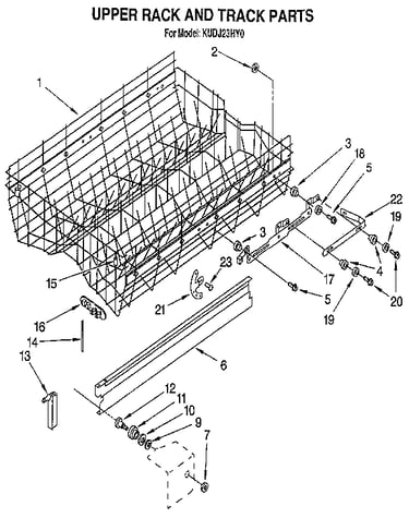 Upper rack and track