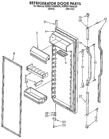 Refrigerator door