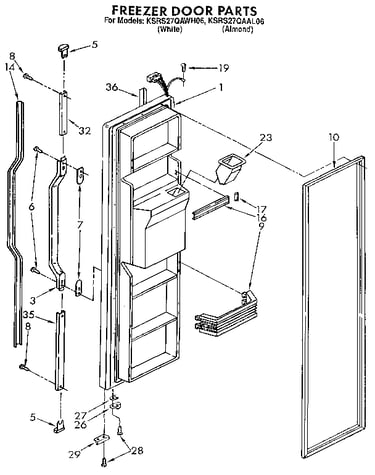 Freezer door