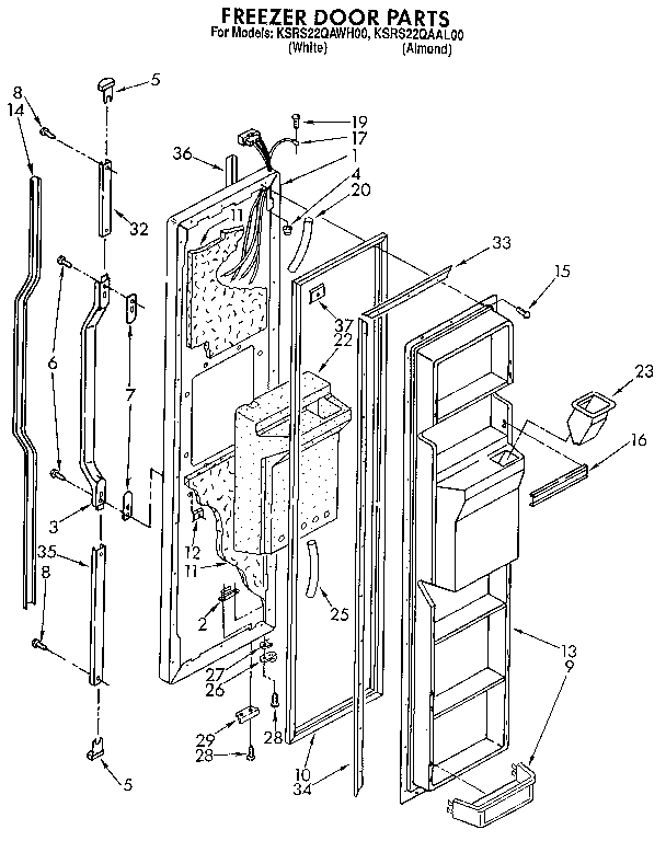 Freezer door