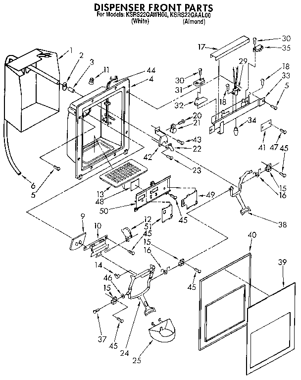 Dispenser front