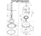 Whirlpool LSC8245AQ0 agitator, basket and tub diagram